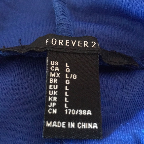 Blue Velour Cropped Hoodie - Picture 3 of 3